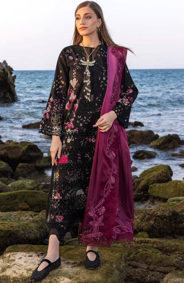 Crimson - Crimson Flow Luxury Lawn'25 Embroidered Suits Unstithced 3 Piece - Summer Collection - aubranz.com