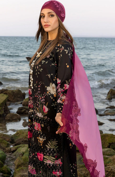 Crimson - Crimson Flow Luxury Lawn'25 Embroidered Suits Unstithced 3 Piece - Summer Collection - aubranz.com