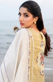 Jazmin - Shahkaar Luxury Eid Lawn'25 By Jazmin Embroidered Suits Unstitched 3 Piece - Summer Collection - aubranz.com