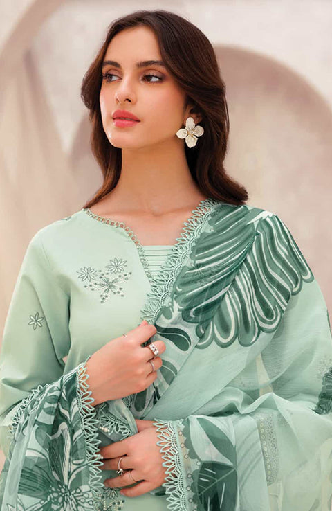 Farasha - Bahar Collection'25 By Farasha Embroidered Lawn Suit Unstitched 3 Piece - Summer Collection - aubranz.com