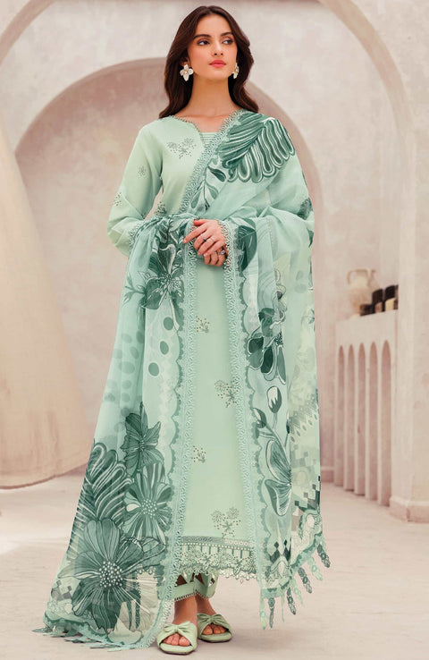 Farasha - Bahar Collection'25 By Farasha Embroidered Lawn Suit Unstitched 3 Piece - Summer Collection - aubranz.com