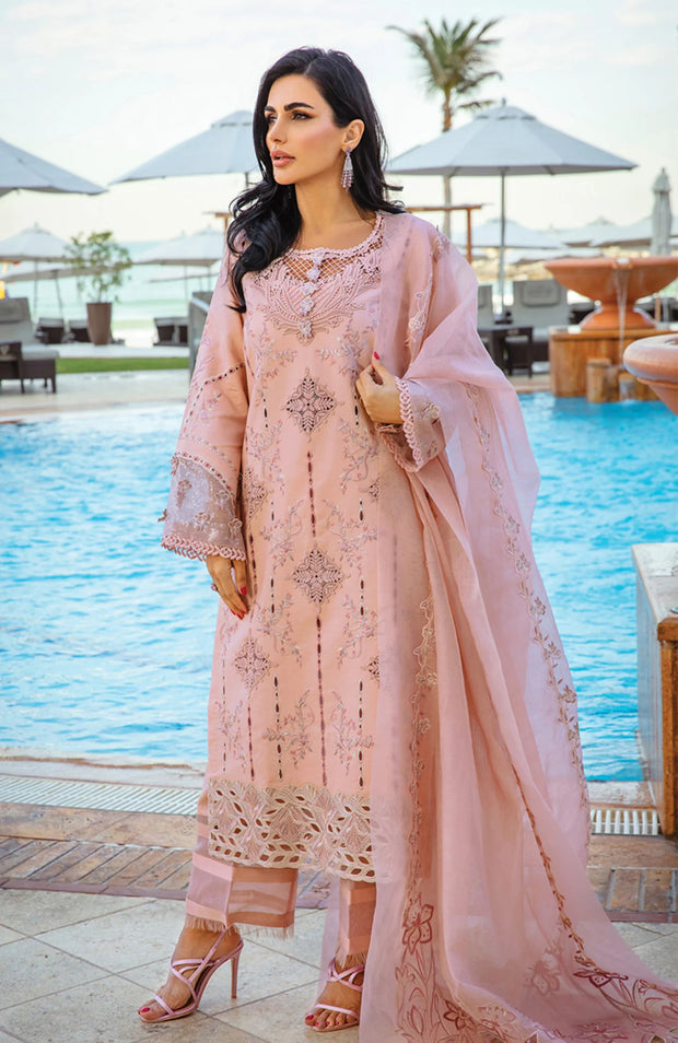 SKU#RR20 RANG RASIYA PREMIUM COLLECTION'25 EMBROIDERED LAWN SUIT UNSTITCHED 3 PIECE - SUMMER COLLECTION