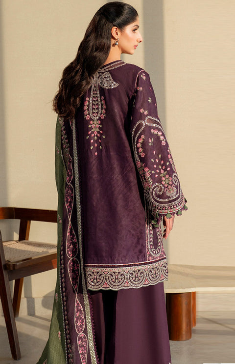 Jazmin - Shahkaar Luxury Eid Lawn'25 By Jazmin Embroidered Suits Unstitched 3 Piece - Summer Collection - aubranz.com