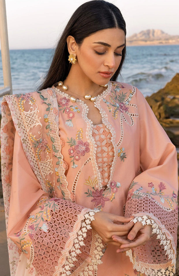 Crimson - Crimson Flow Luxury Lawn'25 Embroidered Suits Unstithced 3 Piece - Summer Collection - aubranz.com