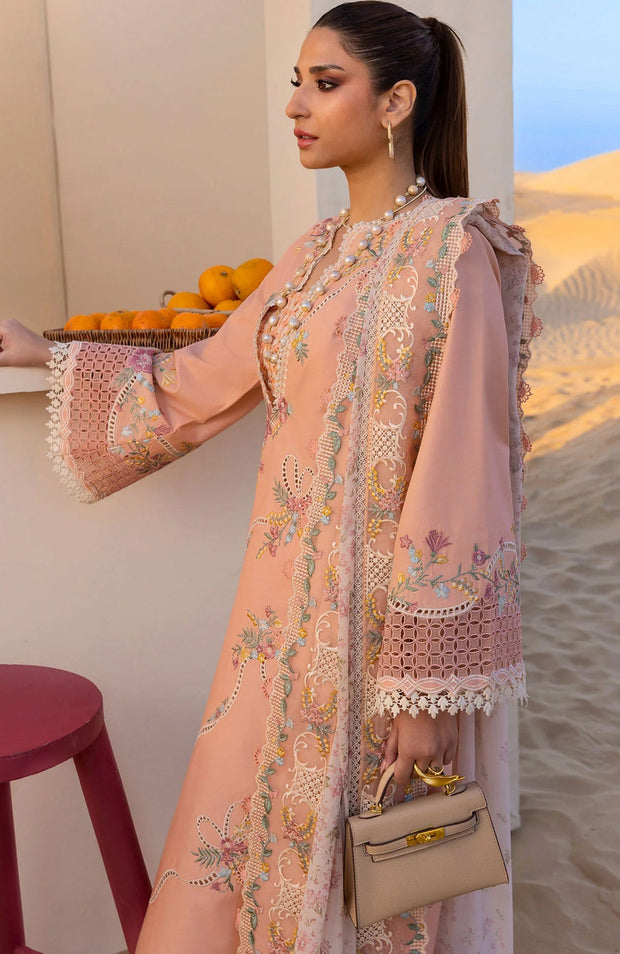 Crimson - Crimson Flow Luxury Lawn'25 Embroidered Suits Unstithced 3 Piece - Summer Collection - aubranz.com