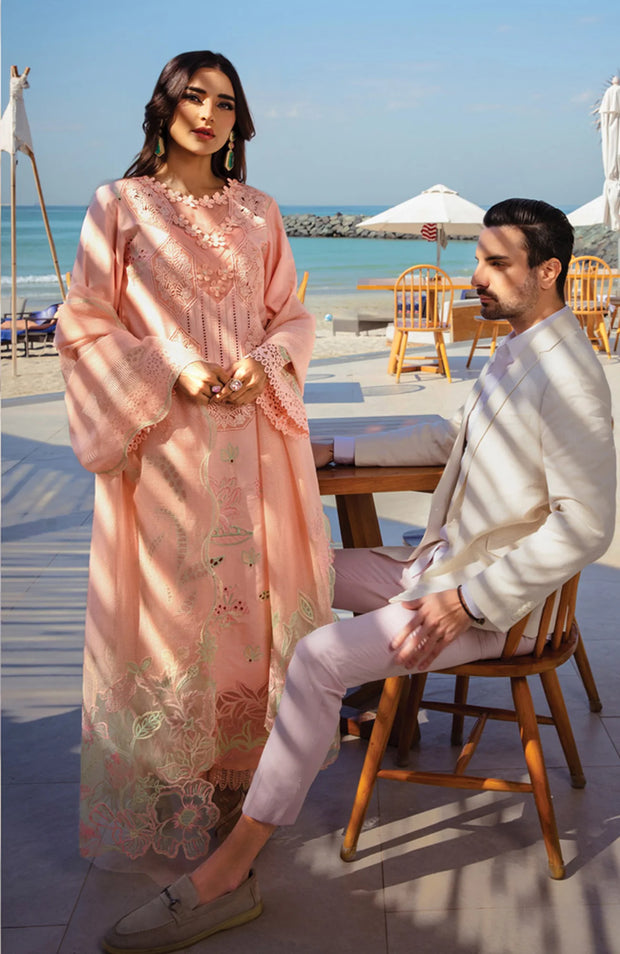 SKU#RR18 RANG RASIYA PREMIUM COLLECTION'25 EMBROIDERED LAWN SUIT UNSTITCHED 3 PIECE - SUMMER COLLECTION