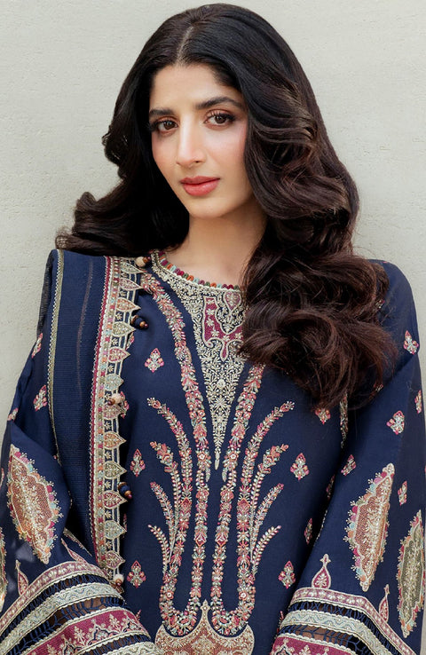 Jazmin - Shahkaar Luxury Eid Lawn'25 By Jazmin Embroidered Suits Unstitched 3 Piece - Summer Collection - aubranz.com