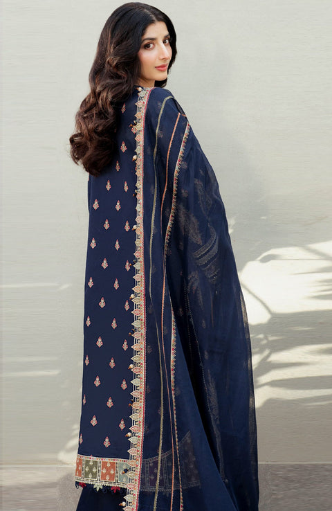 Jazmin - Shahkaar Luxury Eid Lawn'25 By Jazmin Embroidered Suits Unstitched 3 Piece - Summer Collection - aubranz.com