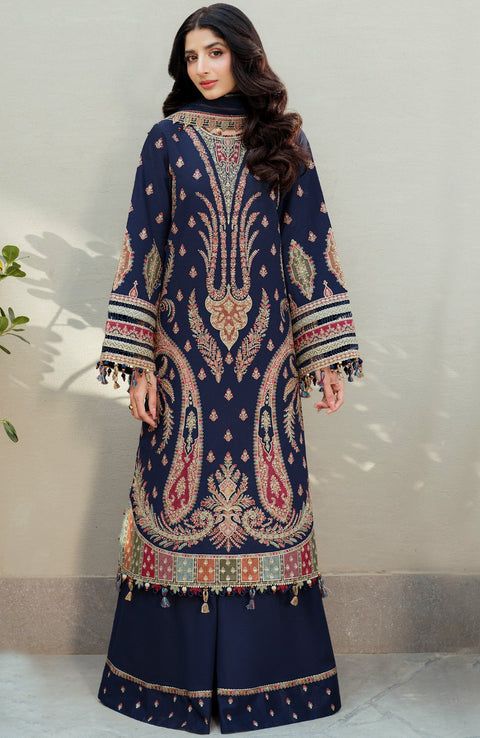 Jazmin - Shahkaar Luxury Eid Lawn'25 By Jazmin Embroidered Suits Unstitched 3 Piece - Summer Collection - aubranz.com