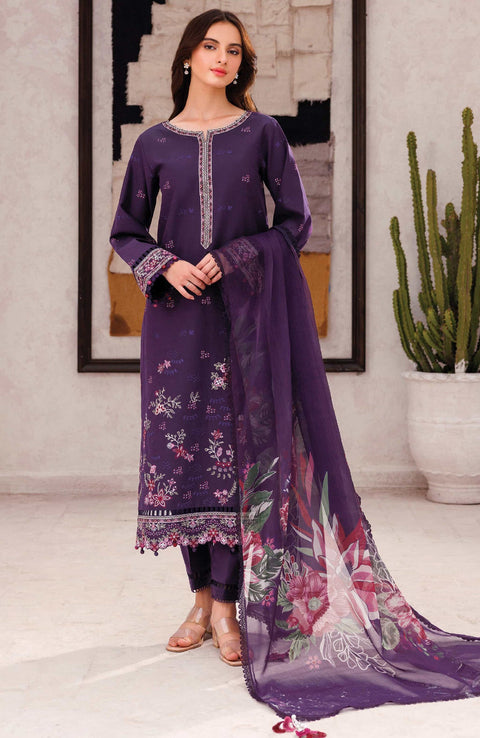 Farasha - Bahar Collection'25 By Farasha Embroidered Lawn Suit Unstitched 3 Piece - Summer Collection - aubranz.com