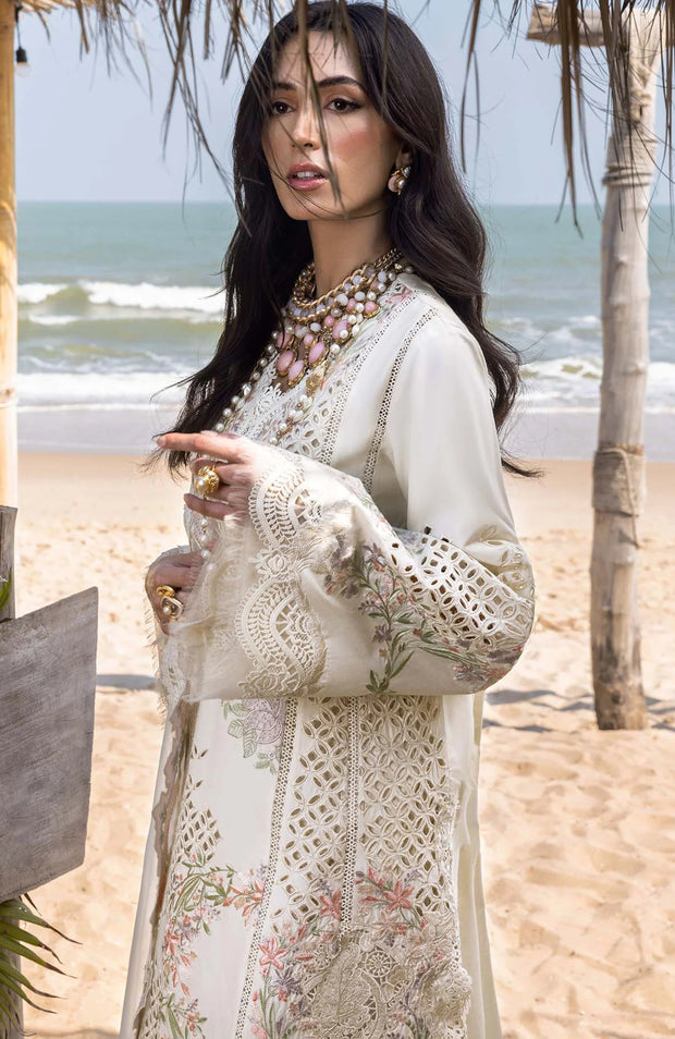 SUITS UNSTITCHED 3 PIECE - SUMMER COLLECTIONSKU#SS2- SAIRA SHAKIRA LAWN'25 EMBROIDERED