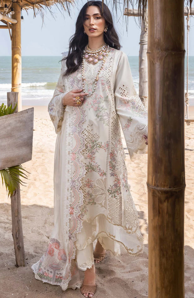 SUITS UNSTITCHED 3 PIECE - SUMMER COLLECTIONSKU#SS2- SAIRA SHAKIRA LAWN'25 EMBROIDERED