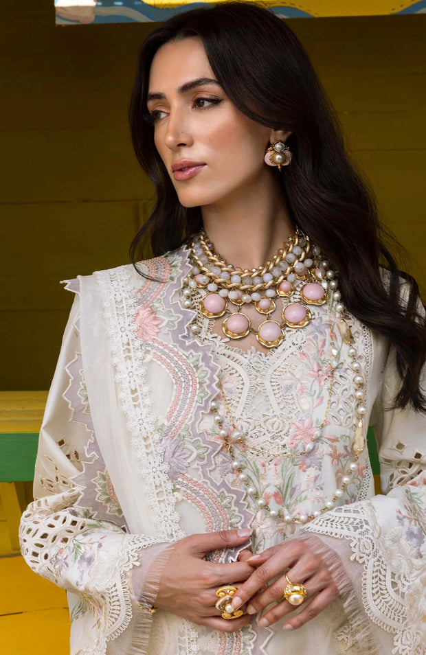 SUITS UNSTITCHED 3 PIECE - SUMMER COLLECTIONSKU#SS2- SAIRA SHAKIRA LAWN'25 EMBROIDERED