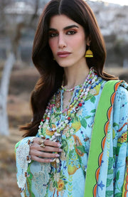 Zaha - Neelum Lawn'25 by Zaha Embroidered Suit Unstitched 3 piece - Summer Collection - aubranz.com