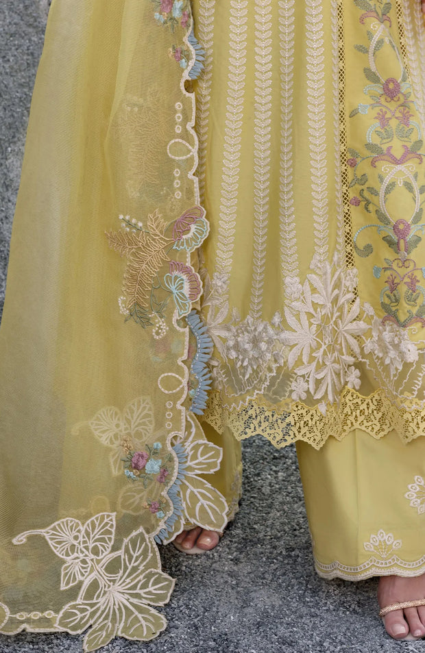 SUITS UNSTITCHED 3 PIECE - SUMMER COLLECTIONSKU#SS9 SAIRA SHAKIRA LAWN'25 EMBROIDERED
