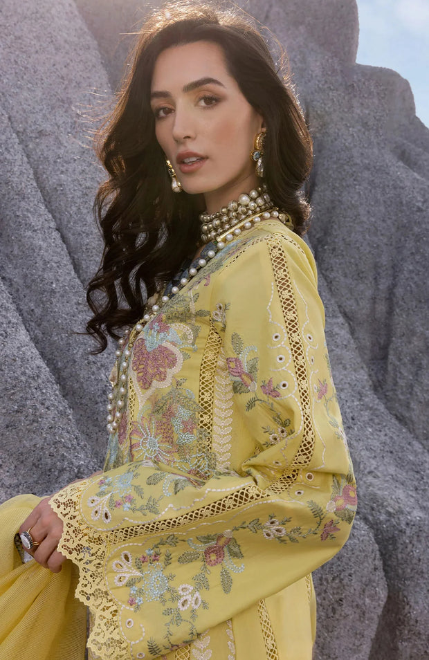 SUITS UNSTITCHED 3 PIECE - SUMMER COLLECTIONSKU#SS9 SAIRA SHAKIRA LAWN'25 EMBROIDERED