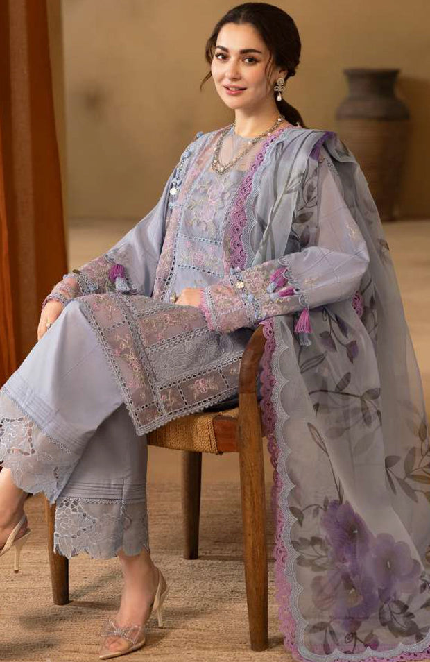 Saira_Rizwan - Saira Rizwan Luxury Lawn'25 Embroidered Suits unstitched 3 Piece - Summer Collection - aubranz.com