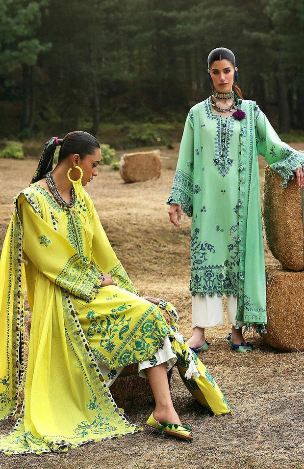 Zaha - Neelum Lawn'25 by Zaha Embroidered Suit Unstitched 3 piece - Summer Collection - aubranz.com