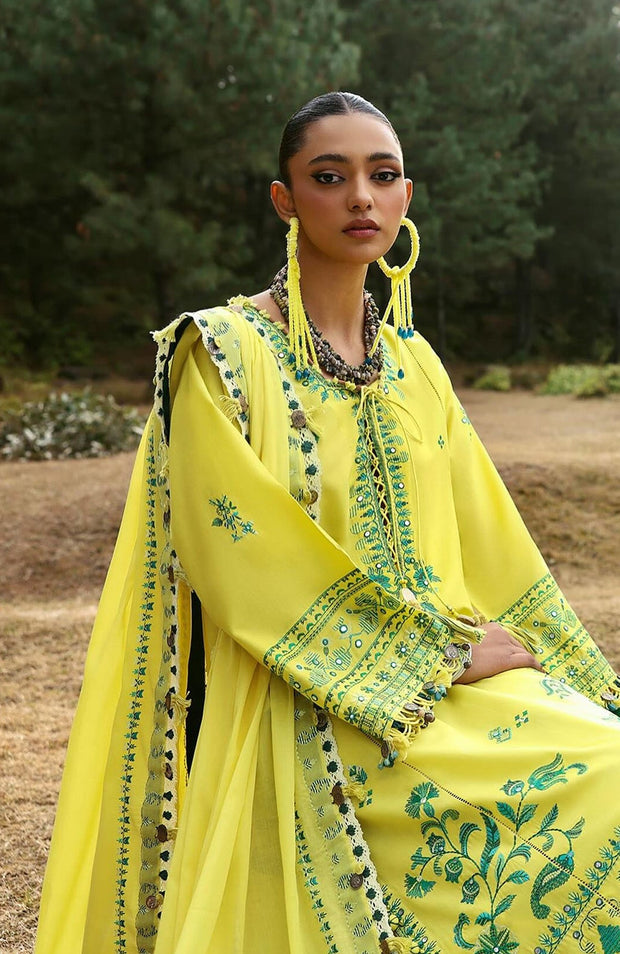 Zaha - Neelum Lawn'25 by Zaha Embroidered Suit Unstitched 3 piece - Summer Collection - aubranz.com