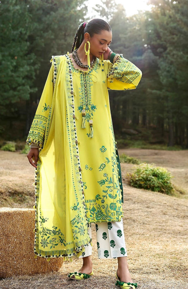 Zaha - Neelum Lawn'25 by Zaha Embroidered Suit Unstitched 3 piece - Summer Collection - aubranz.com