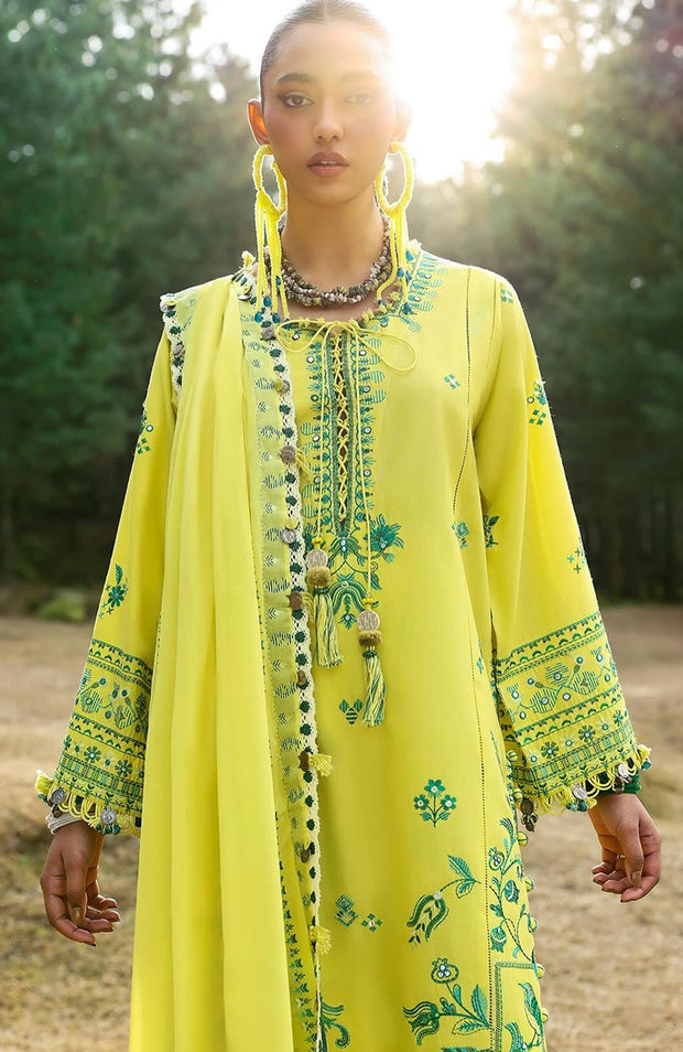 Zaha - Neelum Lawn'25 by Zaha Embroidered Suit Unstitched 3 piece - Summer Collection - aubranz.com