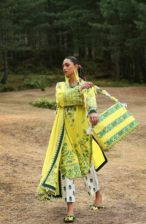 Zaha - Neelum Lawn'25 by Zaha Embroidered Suit Unstitched 3 piece - Summer Collection - aubranz.com