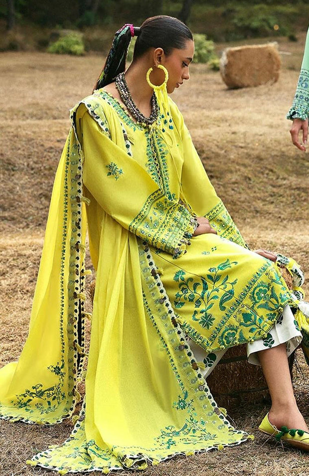 Zaha - Neelum Lawn'25 by Zaha Embroidered Suit Unstitched 3 piece - Summer Collection - aubranz.com