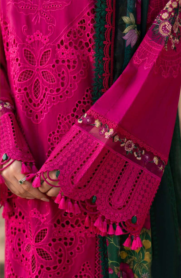 Saira_Rizwan - Saira Rizwan Luxury Lawn'25 Embroidered Suits unstitched 3 Piece - Summer Collection - aubranz.com