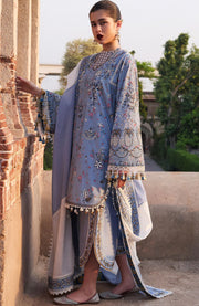 Hussainrehar - Hussain Rehar Nirmal Spring Summer'25 Embroidered Lawn Suits Unstitched 3 Piece Summer Collection - aubranz.com