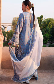 Hussainrehar - Hussain Rehar Nirmal Spring Summer'25 Embroidered Lawn Suits Unstitched 3 Piece Summer Collection - aubranz.com