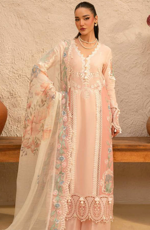 Saira_Rizwan - Saira Rizwan Luxury Lawn'25 Embroidered Suits unstitched 3 Piece - Summer Collection - aubranz.com