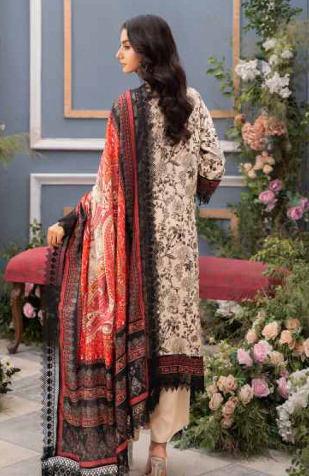 Mausummery - Mausummery Printed Linen'25 Unstitched 3 Piece - Winter Collection - aubranz.com