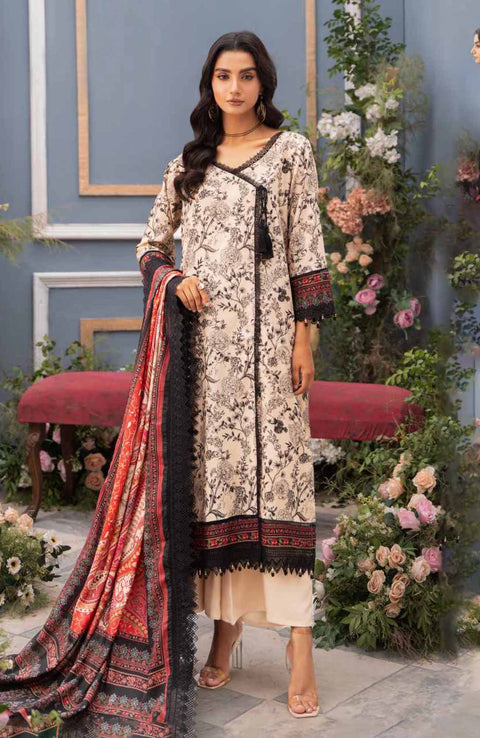 Mausummery - Mausummery Printed Linen'25 Unstitched 3 Piece - Winter Collection - aubranz.com