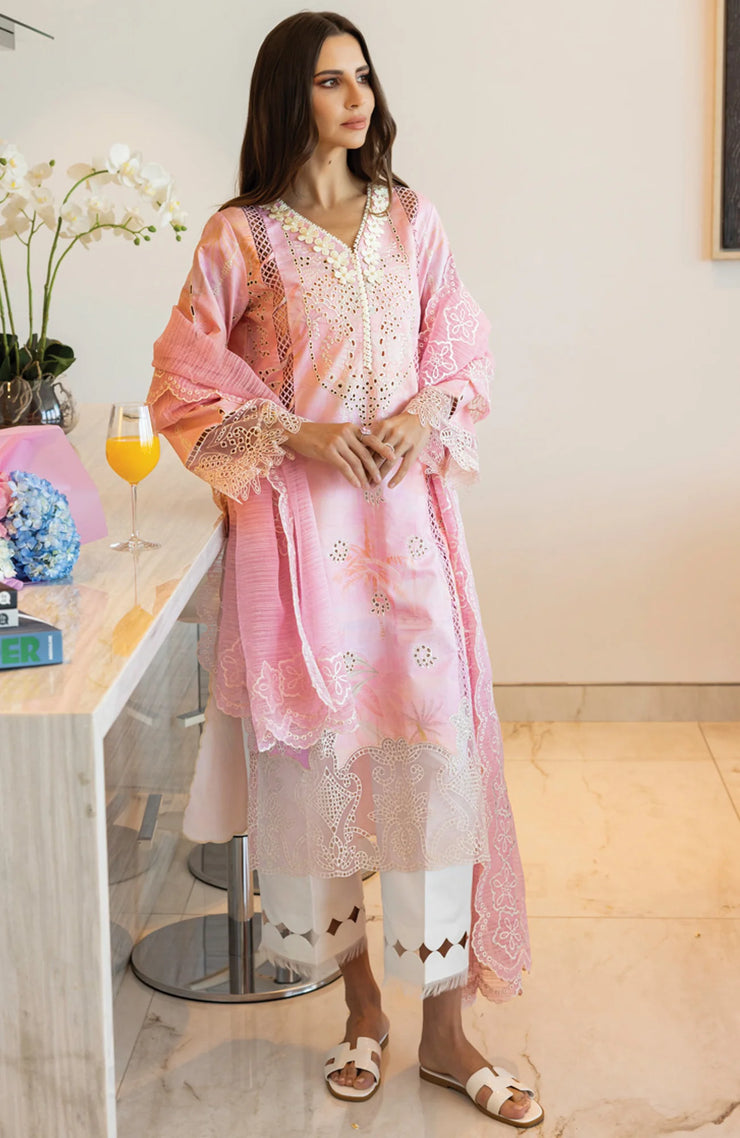 SKU#RR3- CARNATION LAWN'25 BY RANG RASIYA EMBROIDERED SUITS UNSTITCHED 3 PIECE - SUMMER COLLECTION