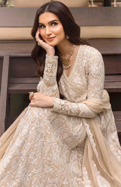 Faizasaqlain - FAIZA SAQLAIN ZINNIA LUXURY LAWN'25 EMBROIDERED SUITS UNSTITCHED 3 PIECE - SUMMER COLLECTION - aubranz.com