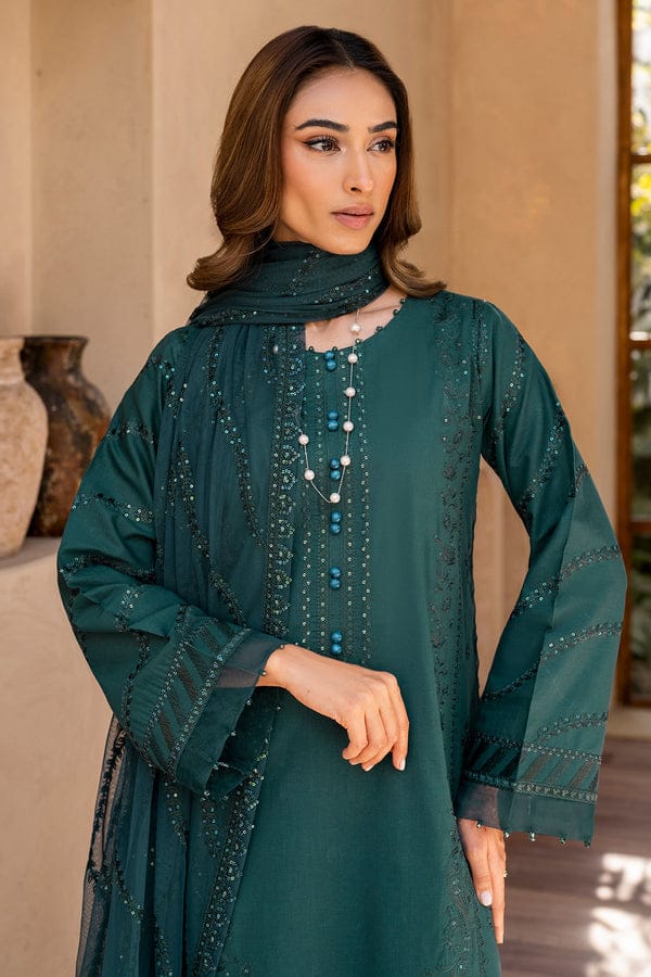 Guzel Hand-Embellished Green Tunic with Pearl & Bead Work aubranz.com