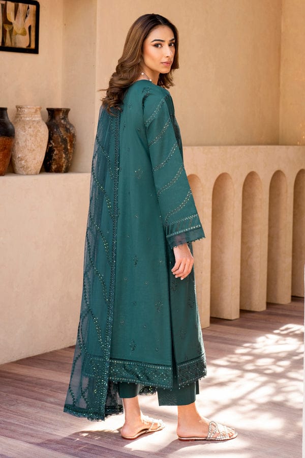 Guzel Hand-Embellished Green Tunic with Pearl & Bead Work aubranz.com