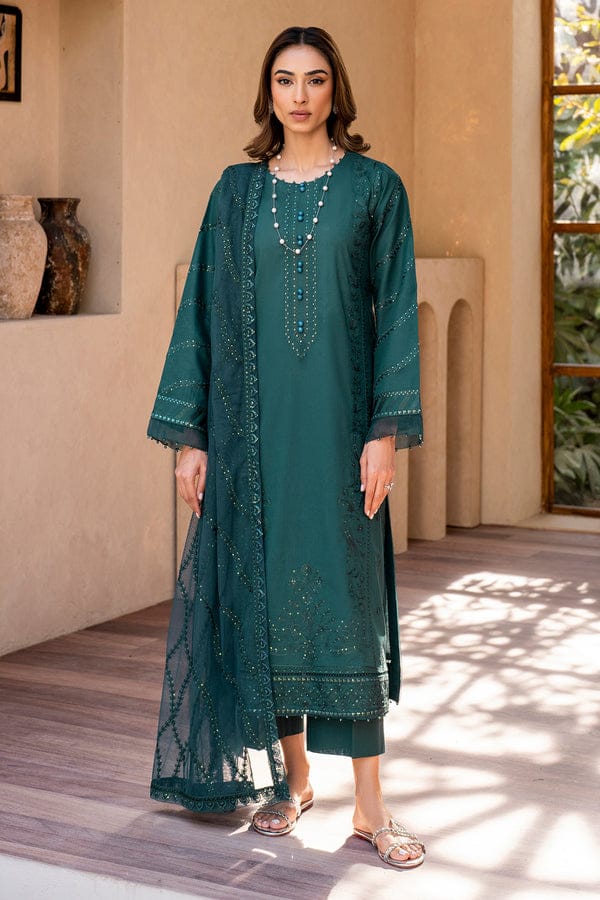 Guzel Hand-Embellished Green Tunic with Pearl & Bead Work aubranz.com