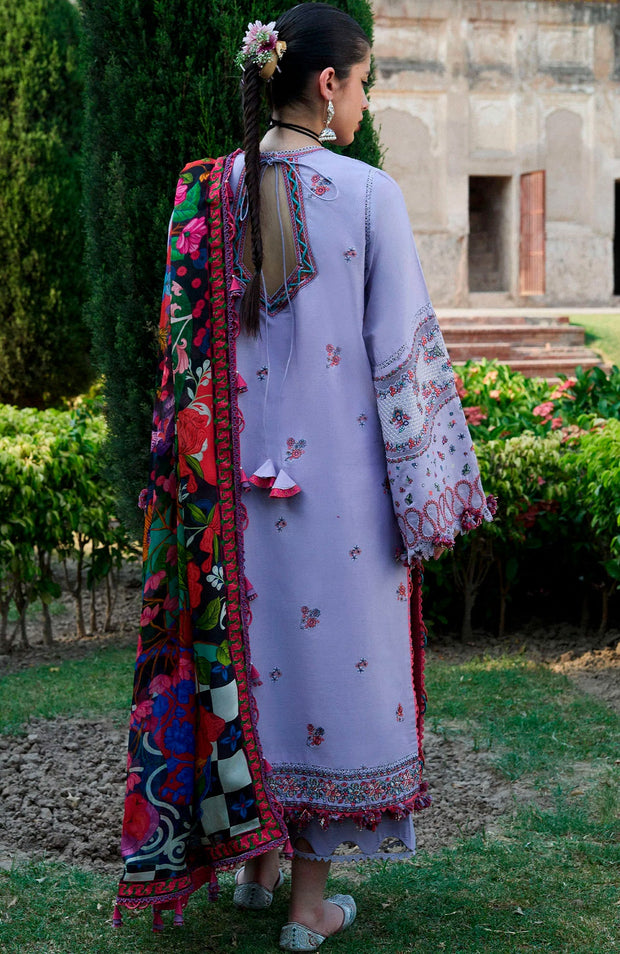 Hussainrehar - Hussain Rehar Nirmal Spring Summer'25 Embroidered Lawn Suits Unstitched 3 Piece Summer Collection - aubranz.com
