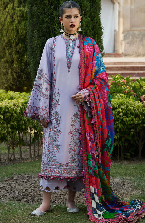 Hussainrehar - Hussain Rehar Nirmal Spring Summer'25 Embroidered Lawn Suits Unstitched 3 Piece Summer Collection - aubranz.com