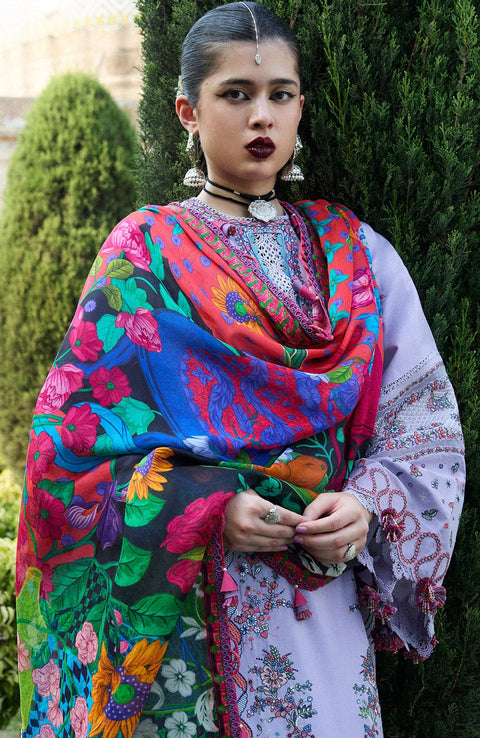 Hussainrehar - Hussain Rehar Nirmal Spring Summer'25 Embroidered Lawn Suits Unstitched 3 Piece Summer Collection - aubranz.com