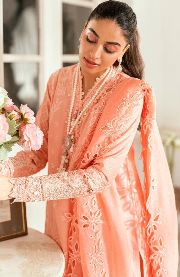 Qalamkar - Luxury Lawn Eid Edit'25 By Qalamkar Embroidered Suits Unstitched 3 Piece - Summer Collection - aubranz.com