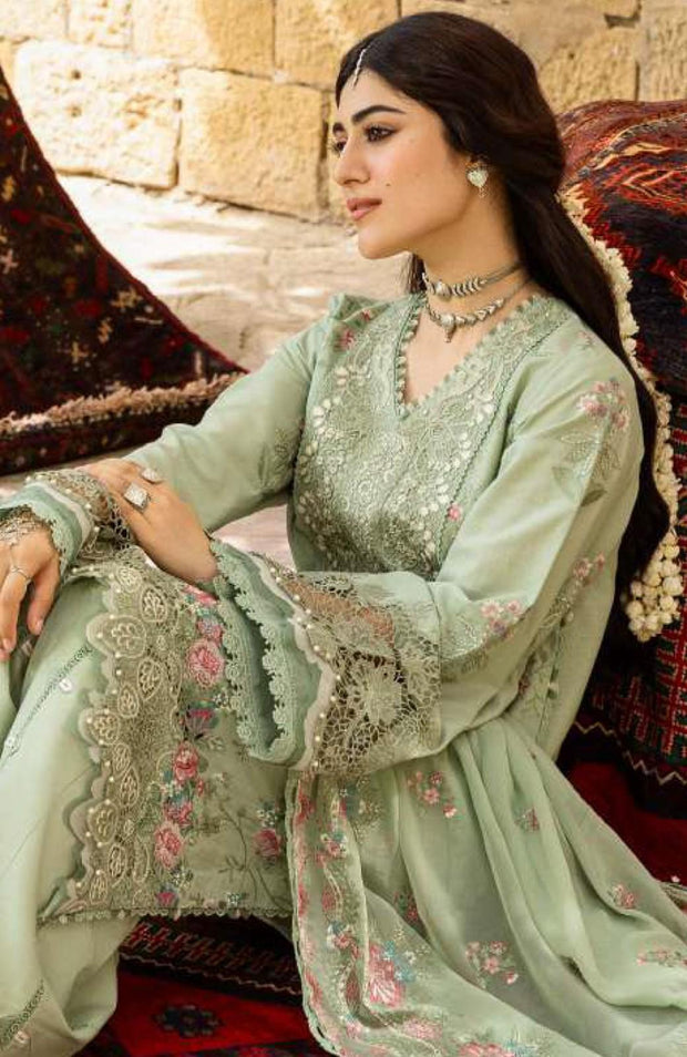 Kahf - Kahf Premium Karandi Chiffon Collection'25 Embroidered Suits Unstitched 3 Piece - Winter Collection - aubranz.com