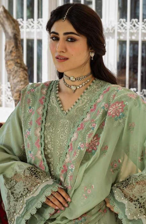 Kahf - Kahf Premium Karandi Chiffon Collection'25 Embroidered Suits Unstitched 3 Piece - Winter Collection - aubranz.com