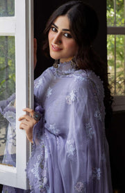 Kahf - Kahf Premium Karandi Chiffon Collection'25 Embroidered Suits Unstitched 6 Piece - Winter Collection - aubranz.com