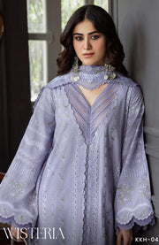 Kahf - Kahf Premium Karandi Chiffon Collection'25 Embroidered Suits Unstitched 6 Piece - Winter Collection - aubranz.com