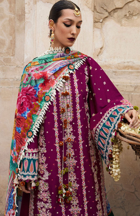 Hussainrehar - Hussain Rehar Nirmal Spring Summer'25 Embroidered Lawn Suits Unstitched 3 Piece Summer Collection - aubranz.com