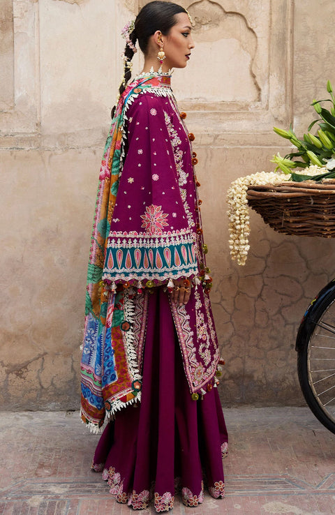 Hussainrehar - Hussain Rehar Nirmal Spring Summer'25 Embroidered Lawn Suits Unstitched 3 Piece Summer Collection - aubranz.com