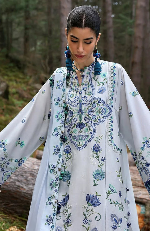 Zaha - Neelum Lawn'25 by Zaha Embroidered Suit Unstitched 3 piece - Summer Collection - aubranz.com