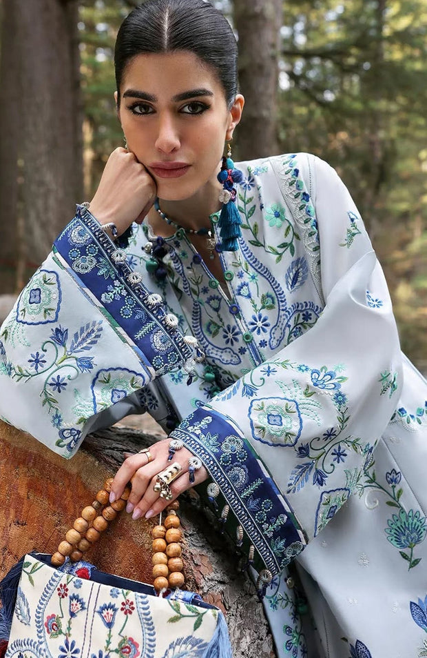 Zaha - Neelum Lawn'25 by Zaha Embroidered Suit Unstitched 3 piece - Summer Collection - aubranz.com